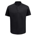thumbnail image 2 of Men's Polo Henley Shirt Moisture Wicking Quick Dry Summer Casual Short Sleeve Pique Cotton Jersey Golf Shirts Big and Tall Size M-5XL Black, 2 of 7