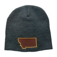 thumbnail image 5 of Montana State Map Embroidered Short Beanie - Dk Grey OSFM, 5 of 5