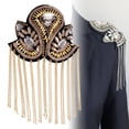 thumbnail image 3 of Yesbay Epaulette Decorative Handmade Rhinestone Punk Style Retro Fashion Tassel Chain Shoulder Board Badge for Clothes Decor, 3 of 8