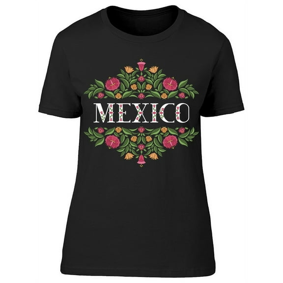 Mexico Floral Ornament T-Shirt Women -Image by Shutterstock, Female Large