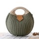 thumbnail image 2 of Bolso de ratán Bolso de mano de moda con forma de concha de paja para mujer Mujer Dama (Verde), 2 of 6