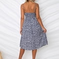 thumbnail image 5 of Womens Tie Front Button Down Spaghetti Strap Midi Dress - S, 5 of 6