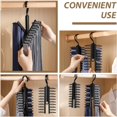thumbnail image 4 of 2 Pcs Porte-Cravates, Support de Cravates Réglable en Forme de X avec 20 Emplacements, Rotation Libre à 360° Antidérapant, Cintres pour Cravates et Ceintures Chaussettes, 4 of 5