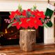 thumbnail image 5 of Ramo De Flores Artificiales De Pias Navideas Con Mango De Flor Roja Grande, Agujas De Pino Artificiales, Arreglos Florales Decorativos Para El Hogar, Agujas De Pino Artificiales, Mango De, UKHBMC, 5 of 9