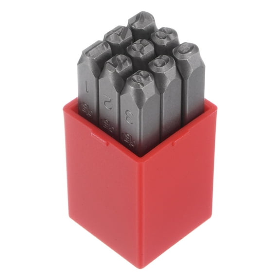 9pcs Metal Number Stamp 5mm Steel for Metal Plastic Wood Leather