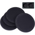 thumbnail image 1 of Car Cup Holder Coaster, Wisdompro 4 Pack 2.75 Inch Diameter Cup Holder Insert Coaster, Non-Slip Universal Vehicle Interior Accessories Cup Mats for Women and Men - Black, 1 of 7