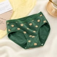 thumbnail image 4 of Lohuatrd Japanese Style Teenage Girls Panties Cute Bear Pattern Green Cotton Crotch Briefs Mid-rise Cartoon Student Underpants, 4 of 8