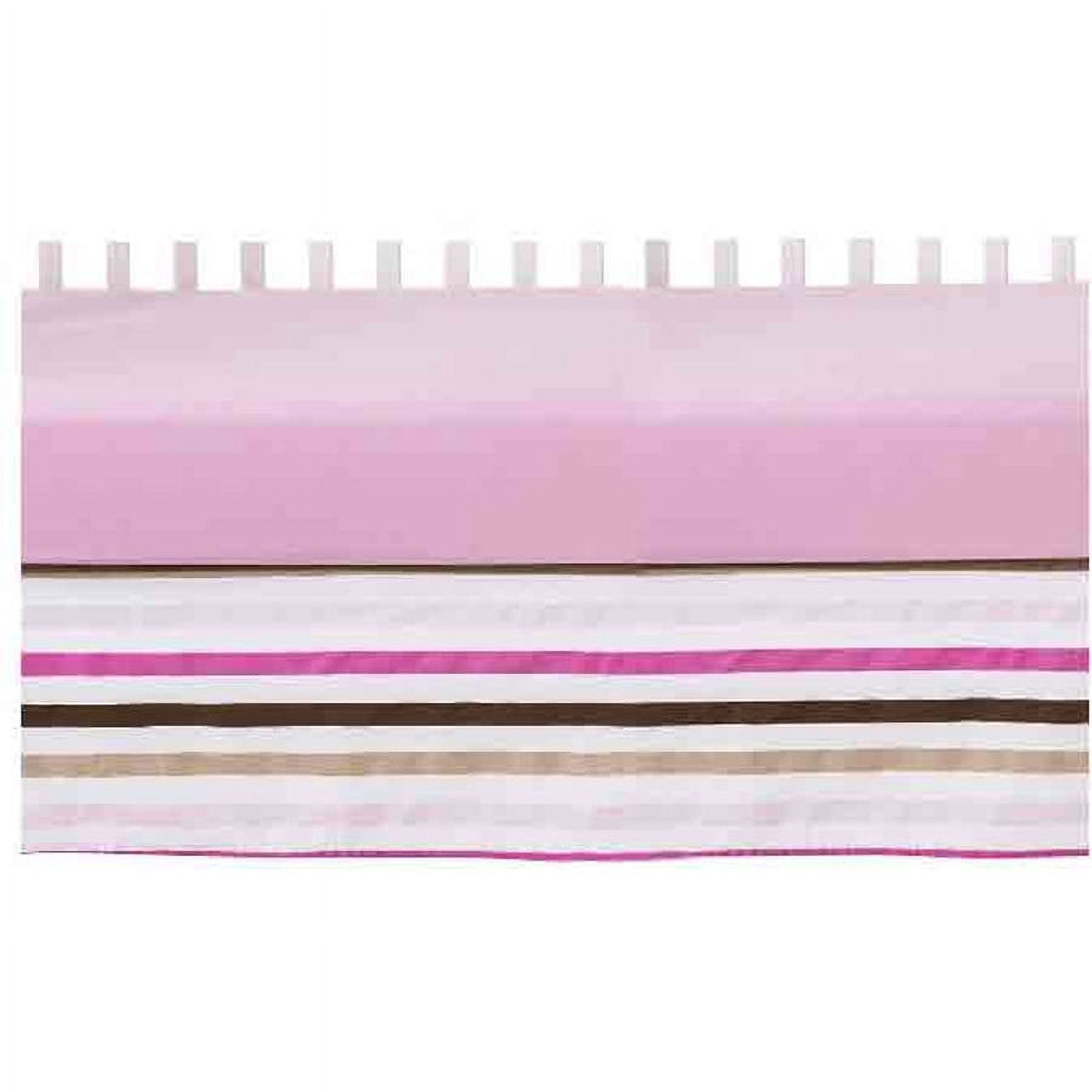 Bacati Mod Stripes Pink/Chocolate Crib Skirt