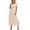 Beige, variant on Eawtki Women's Smocked Midi Tulle Dress 2025 Summer Puffy Short Sleeve Square Neck Ruffle Wedding Guest Party Dresses