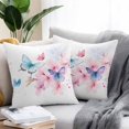 thumbnail image 2 of Waterproof Throw Pillow Covers Set of 2, 20x20 Inch Flowers Butterfly Decorative Pillowcases Outdoor Pillow Slip Cushion Covers Set for Couch Tent Simple Watercolor Nature Floral Retro, 2 of 7
