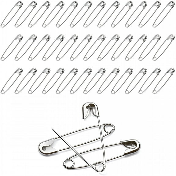 TALENO Set of 100 Extra-Large 1-3/4” Silver Safety Pins Fastener