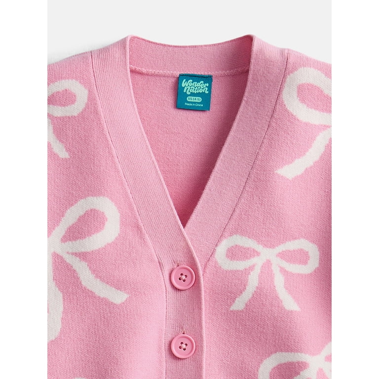 Wonder Nation Girls' Button Front Cardigan Sweater photo 2
