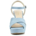 thumbnail image 2 of BLISSFUL STEP Sandales Slingback à Plateforme à Talon Épais à Bride pour Femmes, 2 of 6