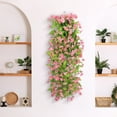 thumbnail image 5 of HCBY Artificial Vines Silk​Daisies Flowers Flowers Hanging Plants Garland Fake Green Plant Daisies for Outdoor Home Decor Wall Fence Stairway Wedding Hanging Baskets (Blush Pink 31.5"), 5 of 6