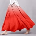 thumbnail image 2 of GPOECD Womens Long Skirts Plus Size Summer Printed Wrap Elastic Waist A Line Boho Beach Flowy Long Plus Size Skirt 01_Red,XL, 2 of 4
