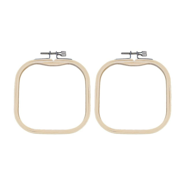 simhoa 2 Pieces Cross Stitch Loops Hexagon Display Frame Reusable Cross Stitch Frame 13cmx13cm