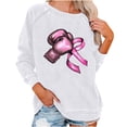 thumbnail image 2 of HOMBOM Womens Sweatshirt Breast Cancer Pullover Hoodless Graphic Winter Crew Neck Long Sleeve Tops for Women White, 2 of 6