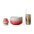 thumbnail image 4 of Juego de Matcha japonés para amantes del té con cuchara de té, tazón de Matcha con pico, Matcha rojo blanco, 4 of 9