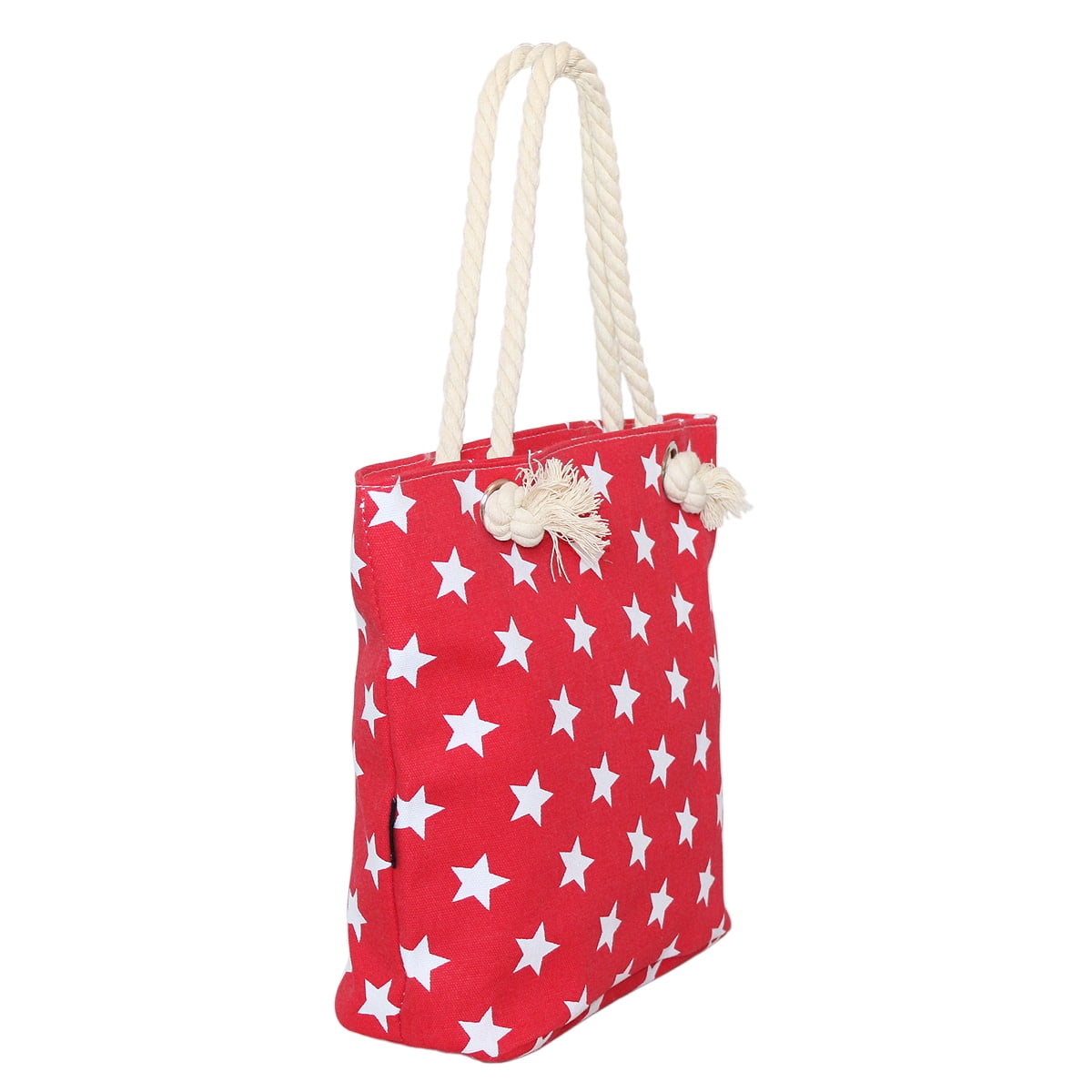 Premium Large Star Patterned Canvas Tote Shoulder Bag Handbag