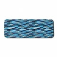 thumbnail image 1 of Abstract Computer Mouse Pad, Modern Contemporary Geometric Design with Stripe Like Bold Borders in Blue Tones, Rectangle Non-Slip Rubber Mousepad Large, 31" x 12", Multicolor, by Ambesonne, 1 of 2
