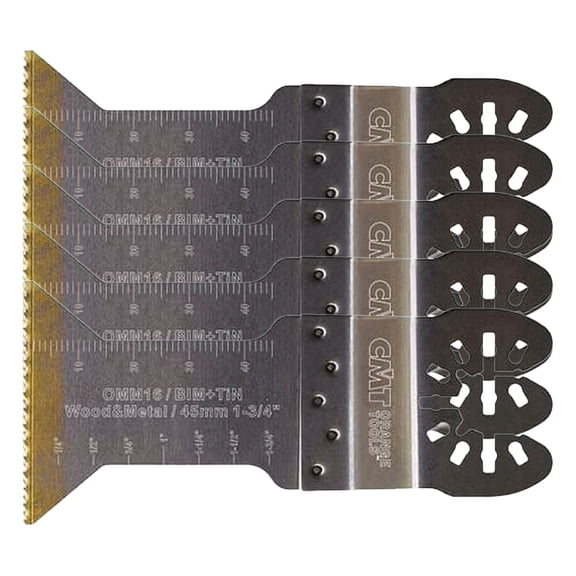CMT OMM16-X5 Plunge and Flush Cut Power Tool Blades, 7.48 x 3.94 x 0.98 Inches, 0.3 lb, 5 Pcs