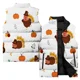 thumbnail image 3 of Chaleco de calabaza para hombre, conjunto de entrenamiento con estampado 3D de pavo a la moda, abrigo de trabajo duradero asequible con hojas de arce para el Día de Acción de Gracias, 3 of 5