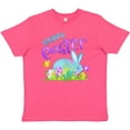 thumbnail image 3 of Inktastic Happy Easter Blue Bunny and Eggs in Grass Youth T-Shirt, 3 of 5