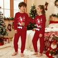 thumbnail image 2 of CAIVO Child Christmas Kids Outfit Sets Cozy Holiday Santa Print Girls Festive Family Cartoon Long Sleeve O-Neck Shirts Tops Pants Soft Two Piece Outfit Sets 7-8 Years, 2 of 8