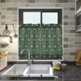 thumbnail image 4 of Yayeee Kitchen Curtains Tier Pair Light Filtering 27"x24" Rod Pocket Short Cafe Window Panel, Christmas Forest, 4 of 7