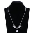 thumbnail image 2 of Collar que Cuelga Yinane Opulencia Claridad Diamante Falso Gota Plata, 2 of 8