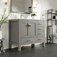 thumbnail image 2 of Eviva London 42 in x 18 in Gray Transitional Bathroom Vanity, 2 of 7