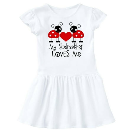 

Inktastic My Godmother Loves Me Gift Baby Girl Dress
