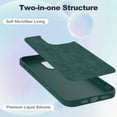 thumbnail image 6 of Elegant Choise Phone Case Liquid Silicone Cover for iPhone 14 Pro Max/14 Plus/14 Pro/14, Green, 6 of 6