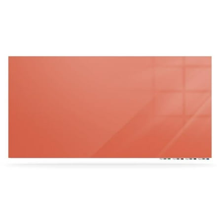 Ghent Manufacturing ARIASN84PH Aria 8 x 4 ft. Low Profile 0.25 in. Vertical Peach Glassboard with 4 Markers & Eraser