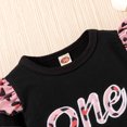 thumbnail image 4 of Odeerbi Baby Girls Clothes Toddler Outfit Embroidered Letter Long-sleeved Leopard-print Flared Pants Suit Black, 4 of 9