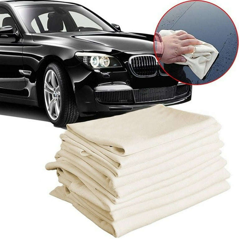 Chamois Cloth for Car - Drying Towel Shammy Towel Natural Real Leather  Washing