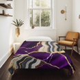 thumbnail image 4 of Purple Marble Tapestry for Bedroom Wall Hanging Tapestry, Grey Gold Texture Vintage Farmhouse Art Ceiling Backdrop Tapestries Poster Blanket Wall Decor for Teens Room Living Room Dorm 51" x 59", 4 of 8
