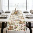 thumbnail image 4 of Uuiauoio Happy Easter Table Runner Bunny Rabbit Easter Eggs Flower Tablecloth Easter Spring Summer Party Decorations and Supplies for Home Kitchen Table, 4 of 7