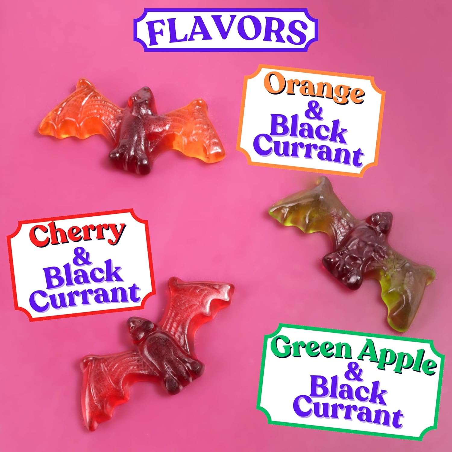 Haribo Sour Vampire Bats Gummy Candy 12 Pack — 4 oz Bag Each — Halloween Fruit-Flavored Sour Gummies