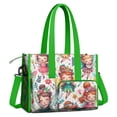 thumbnail image 2 of Teacher Tote Bag,Colorful Fairy Princess Pattern Teacher Utility Tote Bag,Large Work Tote Bags for Women with Multiple Pockets,Top Zipper Closure,13.8x10.6x6.7 Inch, 2 of 5