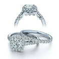 thumbnail image 4 of Spot Jewelry 14K White Gold Plated Ring - 1.8 Ct Round Brilliant Cut Moissanite Ring for Her - Halo Anniversary Ring for Women's - Engagement Wedding Ring for Her - Unique Halo Designer Ring for Her, 4 of 7