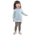 thumbnail image 2 of Autumn Winter Kids Girls Knitted Leggings Solid Casual Ankle Luster Stockings, 2 of 2