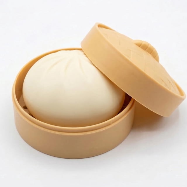 Crossunx Pelota antiestrés squishy de dumpling con vaporera