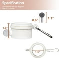 thumbnail image 2 of Anley 1.5" Plastic Flagpole Mounting Rings Set - Anti Wrap 360° Rotatable Ring with Carabiners (White, Pack of 2), 2 of 7