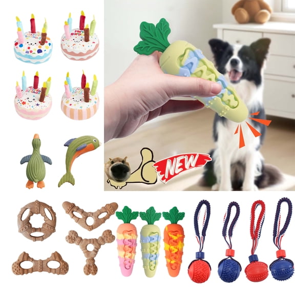 Tarmeek Easter Carrot Squeaky Dog Toys, Dog Toys for Aggressive Chewers, Durable Dog Chew Toy for Grinding Teeth, Interactive Dog Toys Soft Non-Toxic Training Reward for Small Medium Dogs