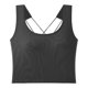 thumbnail image 1 of Camiseta sin mangas con relleno en el pecho para mujer: top corto, capa interior de cintura alta para verano, 1 of 4