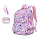 thumbnail image 1 of Mochila MUSEVOS Kids con estampado kawaii impermeable morado/arcoíris, 1 of 9