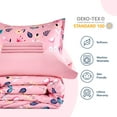 thumbnail image 7 of Sleep Zone Kids Twin Bedding Comforter Set - Super Cute & Soft Kids Bedding 5 Pieces Set with Comforter, Sheet, Pillowcase & Sham (Pink Flower), 7 of 7
