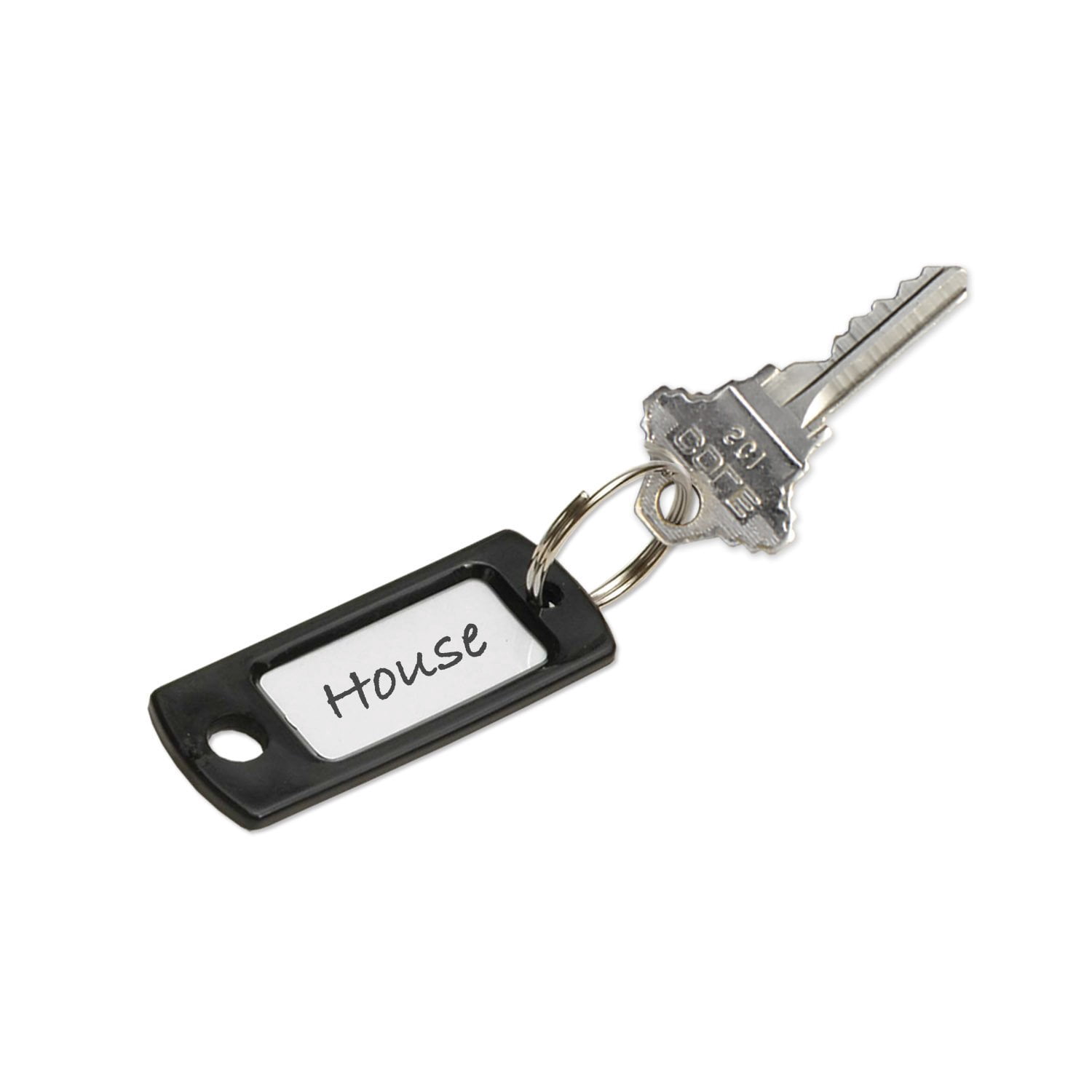Lucky Line 16920 Black Key Tag, 50-Pack