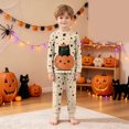 thumbnail image 5 of Gerichy Kids Halloween Pumpkin Pajamas for Girls Boys Cute Print Long Sleeve Tops and Pants Soft Sleepwear Nightwear Holiday Pajama Sets 2T-9T, 5 of 7